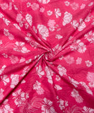 Coral Pink Floral Cotton Fabric