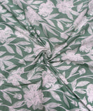 Spring Green Floral Cotton Fabric