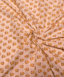 Beige Buti Print Cotton Fabric