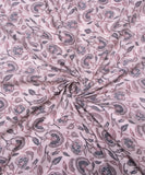 Off White Grey Floral Print Cotton Fabric