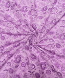 Lavender Floral Print Cotton Fabric