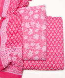 Pink Printed Cotton Suit Set