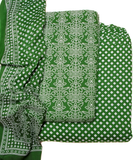 Green Printed Cotton Suit Set