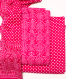 Magenta Printed Cotton Suit Set