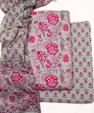 Sage Green Printed Cotton Suit Set