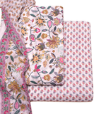 Off White Printed Cotton Suit Set