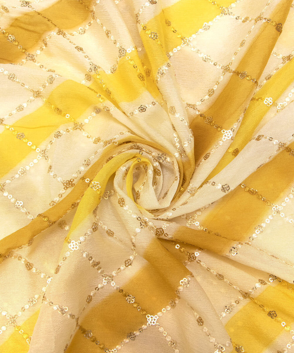 Pure Chinon Silk Embroidery Fabric Material Fabric Shop Online 