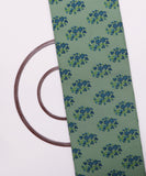 Light Green Colour Floral Print Cotton Fabric ( 1 Meter )