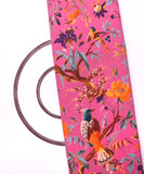 Pink Colour Bird Print Cotton Fabric ( 1 Meter )