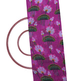 Purple Colour Floral Print Chiffon Fabric ( 2.50 Meter )