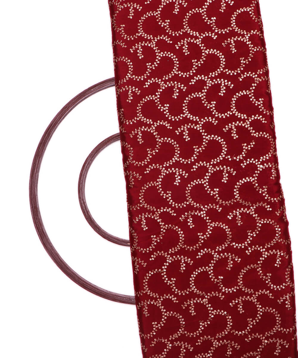 Pure Chinon Embroidery Silk Fabric Fabric Dekho Wedding Festival Party 