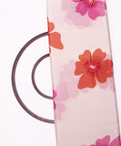 Cream Colour Digital Floral Print Viscose Chinon Silk Fabric