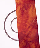 Rust Colour Tie Dye Print Organza Fabric