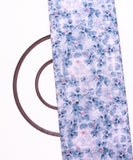 Light Blue Colour Leaf Print Chanderi Silk Fabric