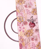 Light Pink Colour Digital Floral Print Viscose Chinon Silk Fabric
