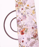White Colour Digital Floral Print Viscose Chinon Silk Fabric