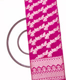 Magenta Colour Floral Design Dolla Silk Fabric