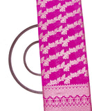Pink Colour Floral Design Dolla Silk Fabric