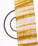 Golden Brown Colour Hand Tie Dye Shibori Pattern Muslin Fabric