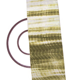 Olive Green Colour Hand Tie Dye Shibori Pattern Muslin Fabric