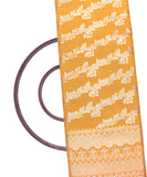 Mango Yellow Colour Floral Design Dolla Silk Fabric