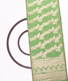 Light Green Colour Floral Design Dolla Silk Fabric