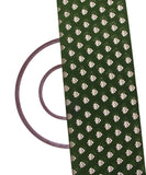 Forest Green Colour Floral Design Chanderi Silk Fabric