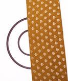 Mustard Colour Floral Design Chanderi Silk Fabric