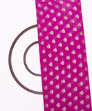 Magenta Colour Floral Design Chanderi Silk Fabric