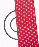 Red Colour Floral Design Chanderi Silk Fabric