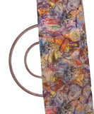 Multi Colour Abstract Print Georgette Fabric