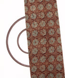 Brown Colour Traditional Print Modal Chanderi Fabric