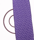 Purple Colour Digital Zig Zag Print Viscose Chinon Silk Fabric