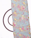 Pastel Blue Colour Floral Embroidery Pure Viscose Organza Silk Fabric