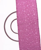 Onion Pink Colour Floral Embroidery Pure Viscose Organza Silk Fabric