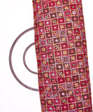 Maroon Colour Thread Embroidery Georgette Fabric