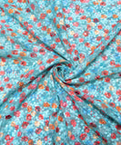 Sea Green Colour ChikanKari Georgette Embroidery Fabric