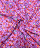Lavender Colour ChikanKari Georgette Embroidery Fabric