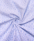Blue Color Floral Imported Stretchable Net Fabric