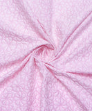 Pink Color Floral Imported Stretchable Net Fabric