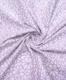 Grey Color Floral Imported Stretchable Net Fabric
