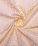 Light Yellow Color Floral Imported Stretchable Net Fabric