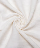 White Colour Wrinked Plain Dyeable Cotton Fabric