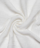 White Colour Wrinkled Plain Dyeable Rayon Fabric