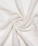 White Colour Wrinkled Plain Dyeable Rayon Fabric