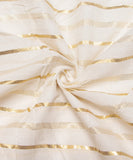 White Colour Plain Dyeable Cotton Lurex Fabric