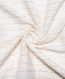 White Colour Wrinkled Plain Golden Lurex Rayon Fabric