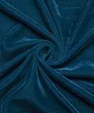 Peacock Blue Color 9000 Micro Plain Velvet Fabric