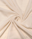 Off White Color 9000 Micro Plain Velvet Fabric