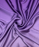 Purple Colour Ombre Pattern Armani Satin Fabric